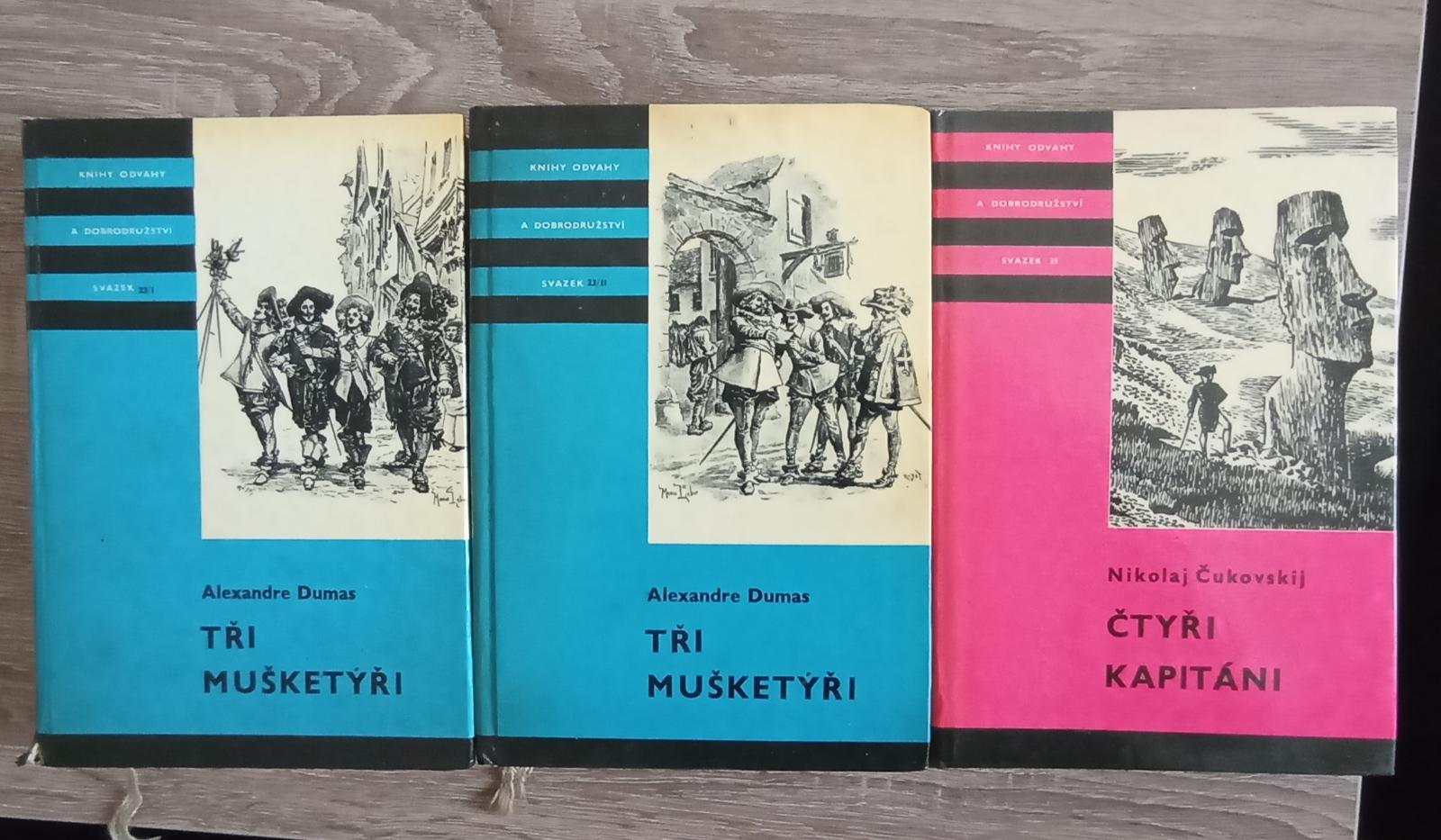 KOD Traja mušketieri, Štyria kapitáni, konvolut - Knihy a časopisy