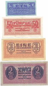 ❗ Wehrmacht,válečná sestava bankovek,vzácná 2RM❗
