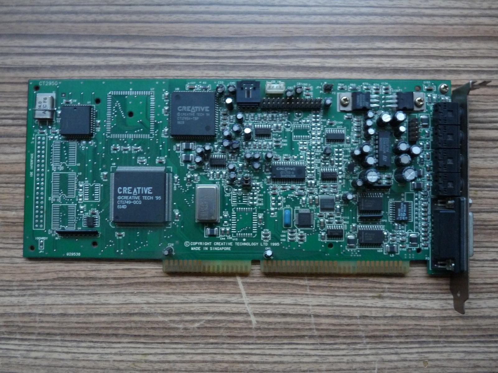 Zvuková karta  Sound Blaster SB16 CT2950 ISA/PNP - Počítače a hry