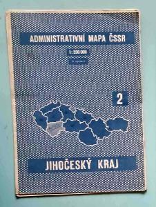 6x administrativní mapa ČSSR