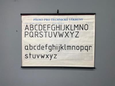 Plakát - písmo pro technické výkresy