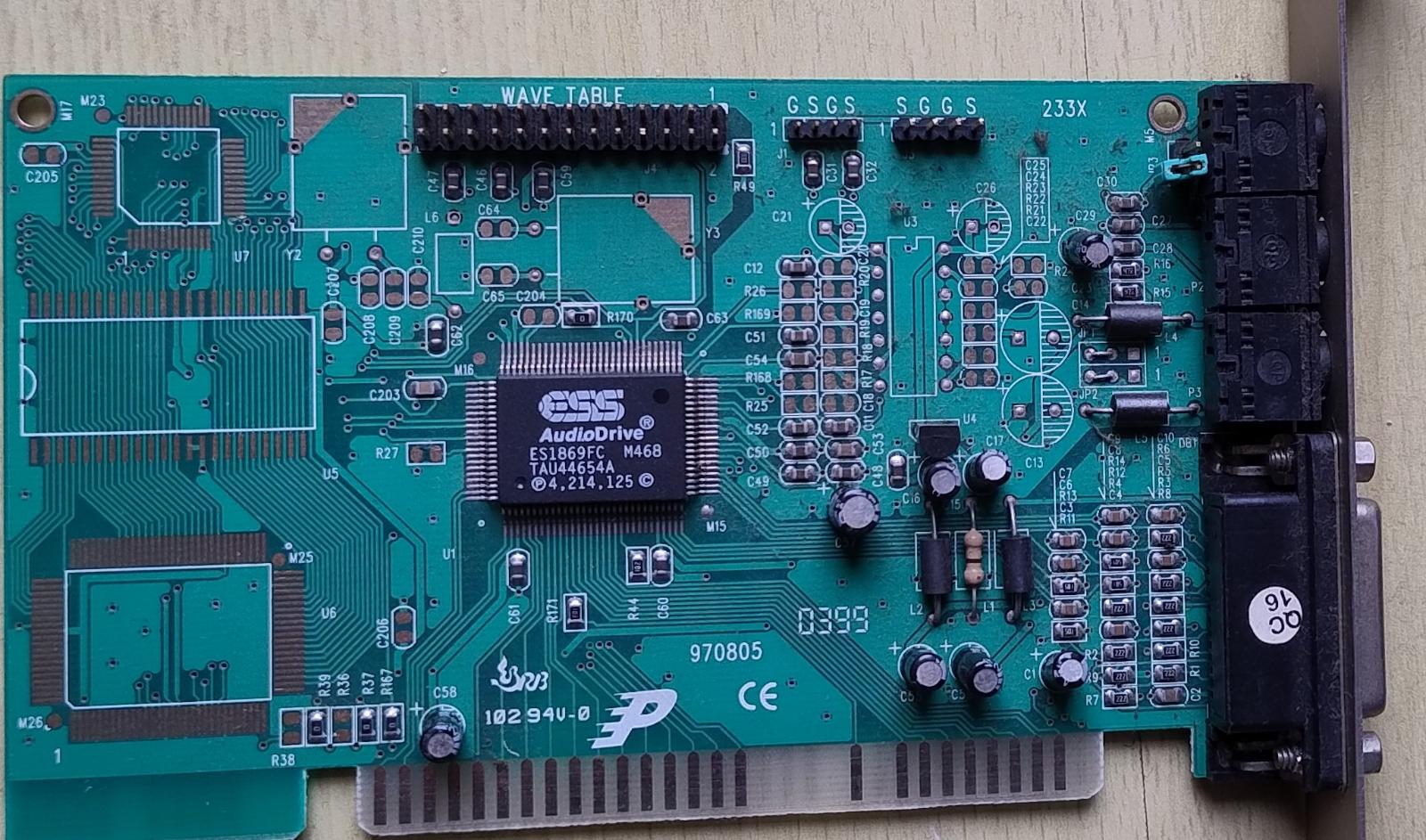 Zvuková karta ISA ESS - Počítače a hry