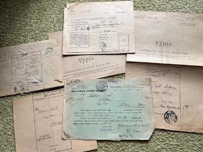 6x doklady vč.daně z přepychu majitele cihelny(A.Svět) v Praze 1927-32