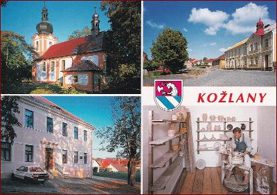 Kožlany * erb, heraldika, části města, okénková * Plzeň sever * B125