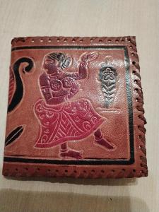 Indická kožená peňaženka