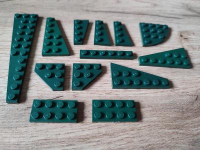 LEGO - různé díly - tmavě zelené