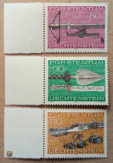 1980 Lichtenštajnsko Mi.751-753 (platný nominál) /** - Známky