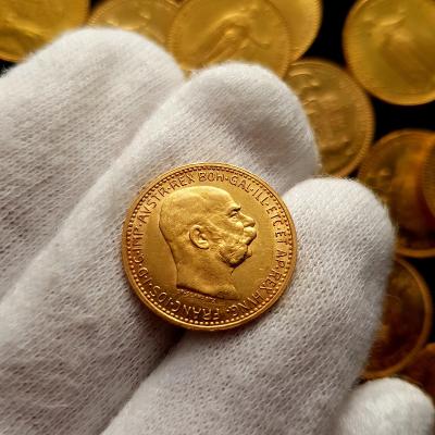 Rakúska 10 Koruna 1910 BZ, František Jozef I., zlatá minca