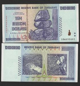 10 000 000 000 DOLLAR 2008 ZIMBABWE P85 UNC