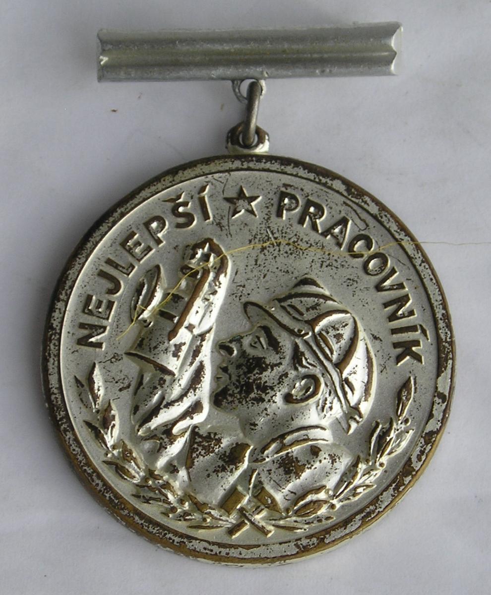 Najlepší pracovník - URAN - Příbram - Odznaky, nášivky a medaily