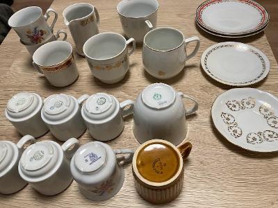 Set rôznej keramiky a porcelánu
