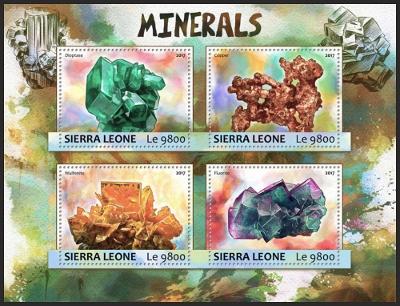 Sierra Leone 2017 Minerály Mi# 8230-33 Kat 11€ R228