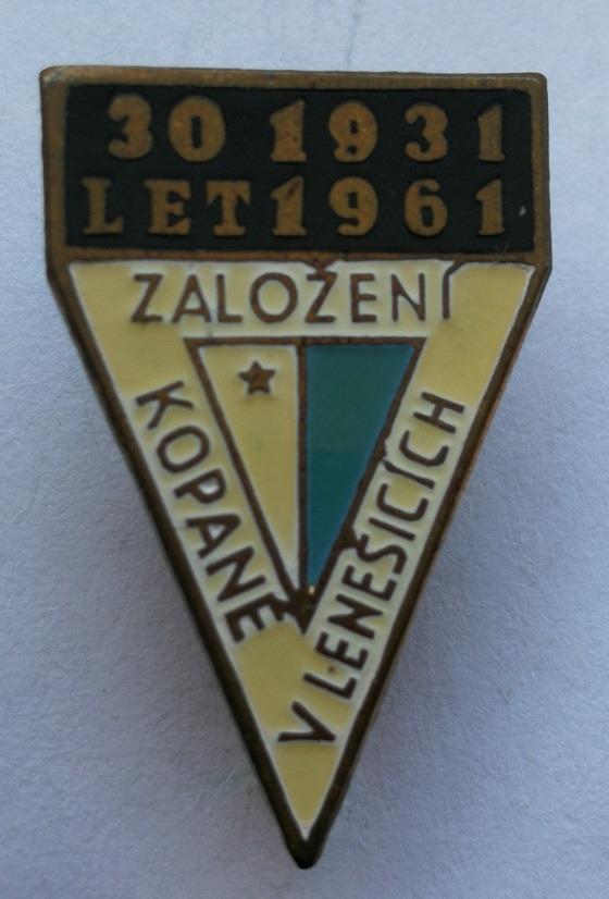 Šport, futbal - Lenešice - 30 rokov založenia futbalu 1931-1961 (Louny) - Odznaky, nášivky a medaily