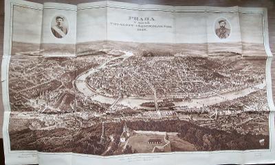 Stará mapa Prahy - 1926