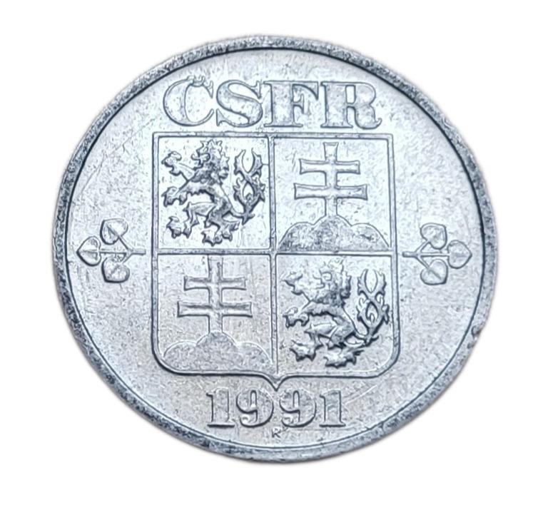 ✅Československo 5 halierov 1991 ČSFR - Numizmatika