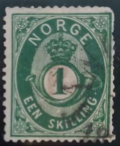 Známka Norsko, 1 skilling, Mi.16a#  [4692]