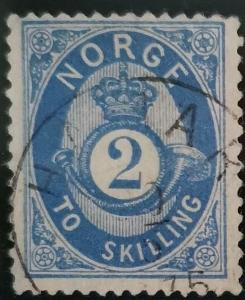 Známka Norsko, 2 skilling, Mi.17a#  [4698]