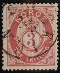 Známka Norsko, 3 skilling, Mi.18a#  [4701]