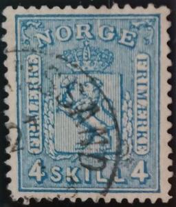 Známka Norsko, 4 skilling, Mi.14#  [4689]