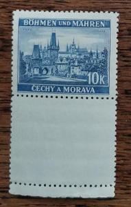 Známka s kupóny Protektorát Čechy a Morava, 10K, Pof.39* [2309]