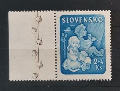 Známka s kupóny Slovenský štát, 2+4 Ks, Pof.119*  [6208]