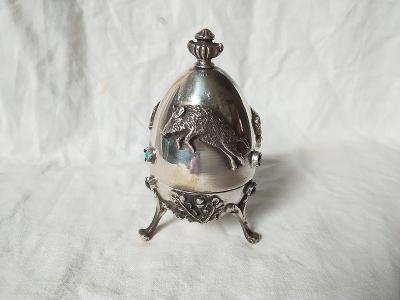 Stříbrne vejce 1878 Carske Rusko liška a kachna