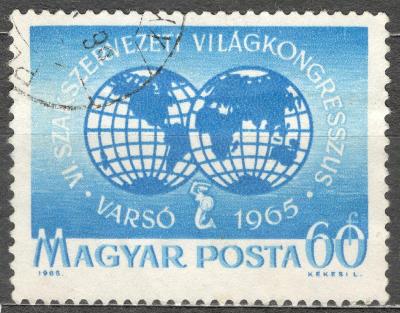Maďarsko 1965 Mi 2174 odbory, světový sjezd Varšava, 402