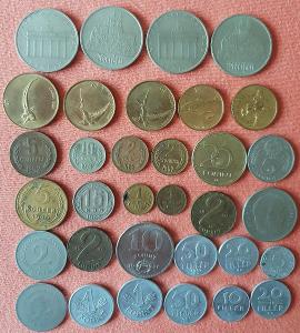 Konvolut mincí Európa 33 kusov