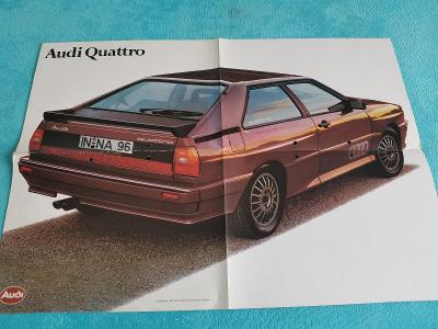 Prospekt Audi quattro (1980), 8 stran německy - poškozen