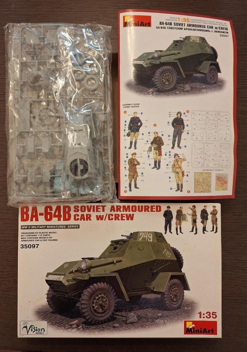MiniArt BA-64B soviet armoured car with crew - Modely vojenských vozidiel