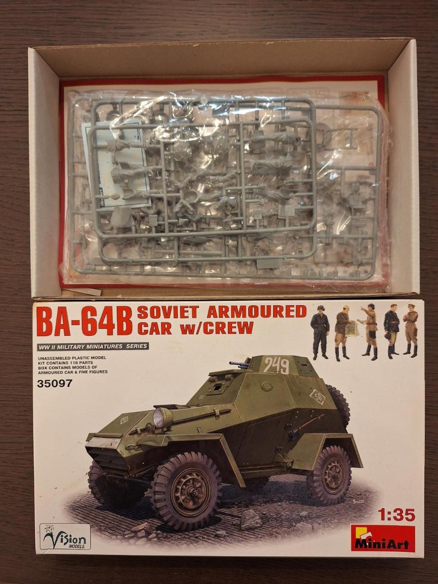 MiniArt BA-64B soviet armoured car with crew - Modely vojenských vozidiel