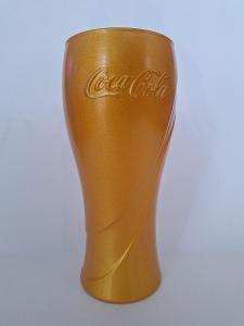 sběratelská sklenice Coca Cola "zlatá metalíza"