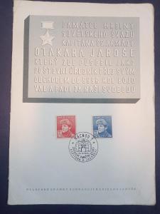 Pamětní odhalení desky kpt.O.Jarošovi 1946