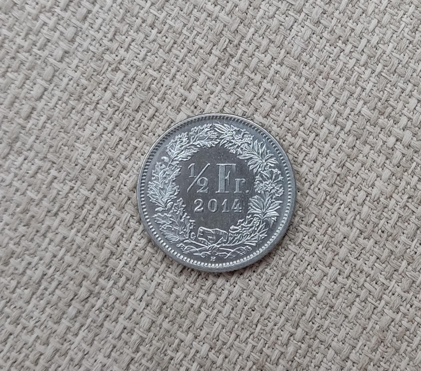 Švajčiarsko 1/2 Franc 2014 - Numizmatika