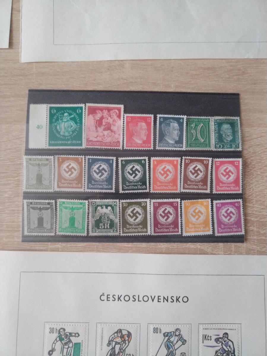 Zbierka znamiek československo a Reich nerazene od 1 Kč - Zberateľstvo