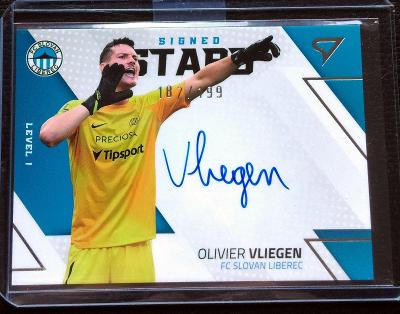 Olivier Vliegen /199 Signed Stars Level 1 2022 FC Slovan Liberec