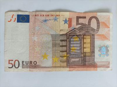 50 euro, vzor 2002, Španielsko, séria V, P001C1, vzácna, Wim Duisenberg