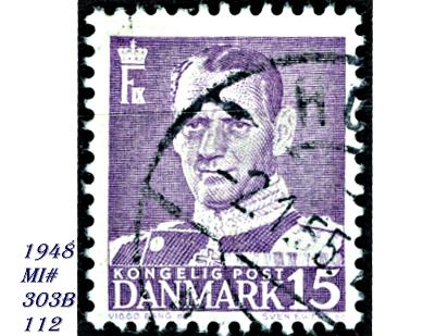 Dánsko 1950, král Frederik IX., 