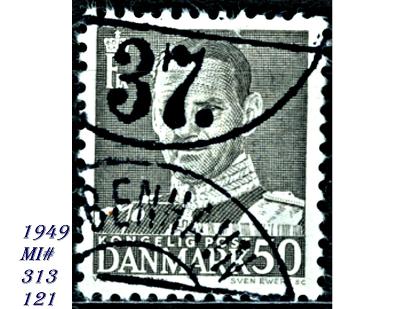 Dánsko 1949, král Frederik IX., 