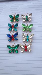 brože motýlci bižuterie Jablonec 1 kus 100 kč