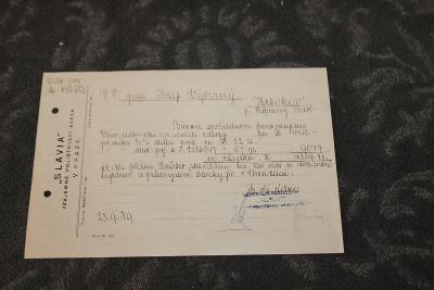 Dokument - Pojišťovna Slávie 1919