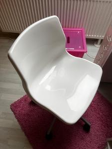 IKEA židlička otočná bílá SNILLE vhodná pro děti