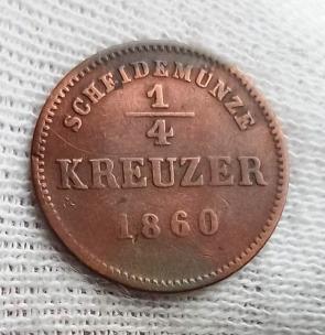 Pěkný 1/4 kreuzer 1860