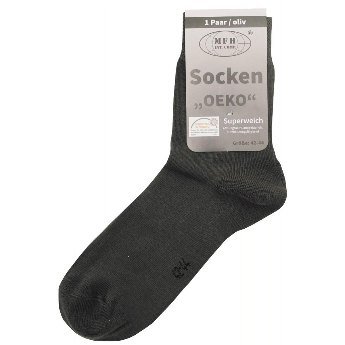 Priedušné ponožky OEKO olivové veľkosť 39-41 - Cyklistika