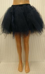 Dámská tmavě modrá asymetrická tylová sukně2 M-XXL