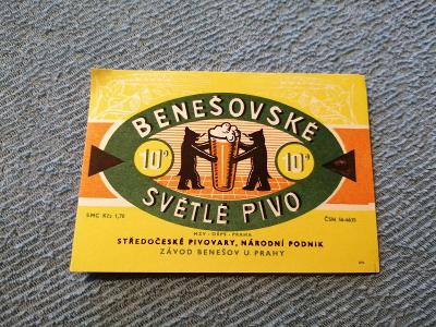 Benešovské světlé Pivo Etiketa