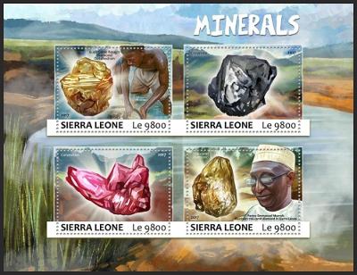 Sierra Leone 2017 Minerály Mi# 8411-14 Kat 11€ R228