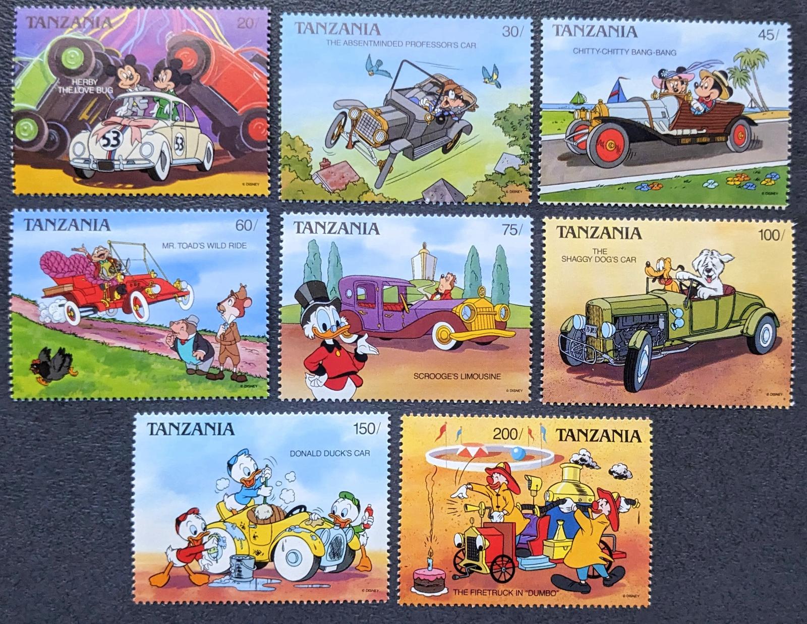 Disney Tanzánia detské, veteráni, kompletná séria 8ks známok - Známky