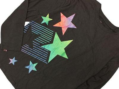 JAKO NOVÉ! Třpytivě hvězdičkové, bavlněné tričko M&S, vel.140