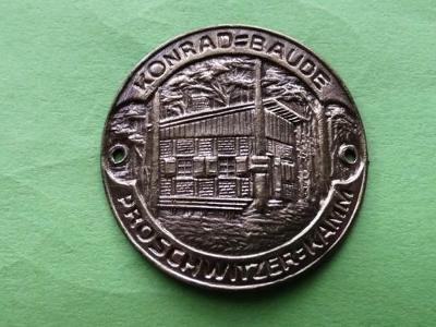 turistický štítek štítky na hůl Konradbaude -Proschwitzerkamm Proseč